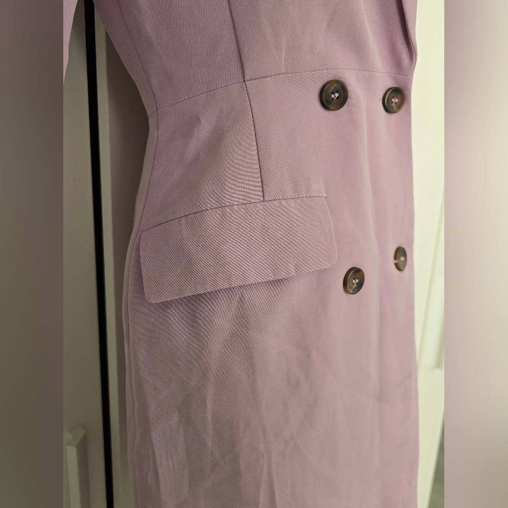 NWOT PrettyLittleThing Lilac Blazer Dress Spring Easter Office Wear - Picture 4 of 12
